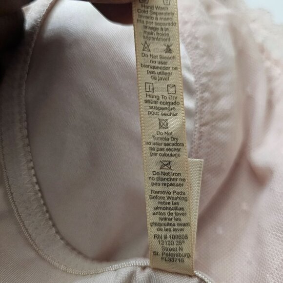 Rhonda Shear Blush  Pink Style 676 Shapewear Leisure Bra in Size 3X - Picture 5 of 7